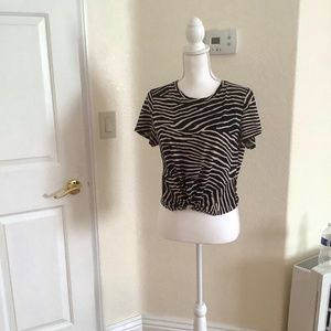 H&M zebra print top